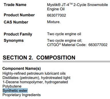 Synthetic Ester Oil